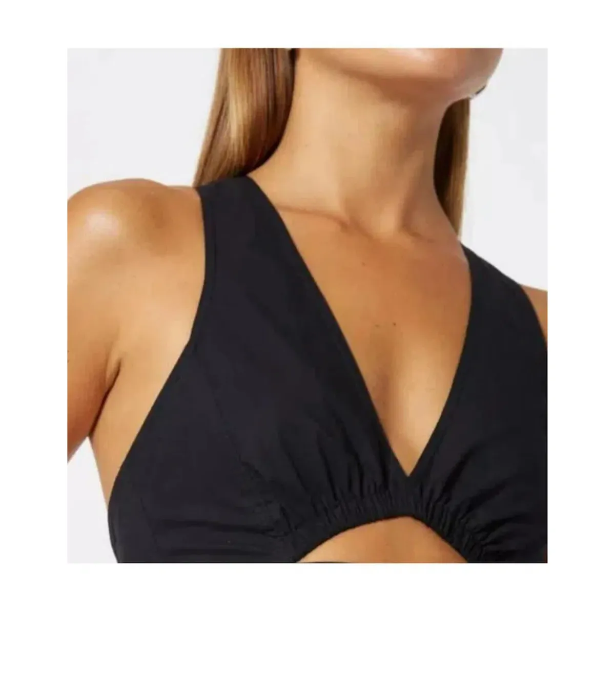 Scanlan Theodore Cotton Cross Back Dress Black Size AU 8  - Image 2