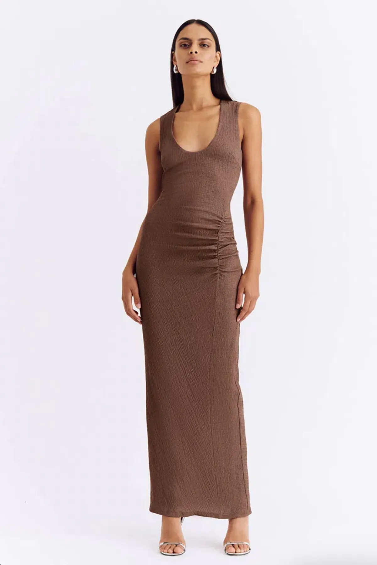 Suboo Jacqui Scoop Neck Maxi Dress in Mocha Size XS / AU 6 - Image 2