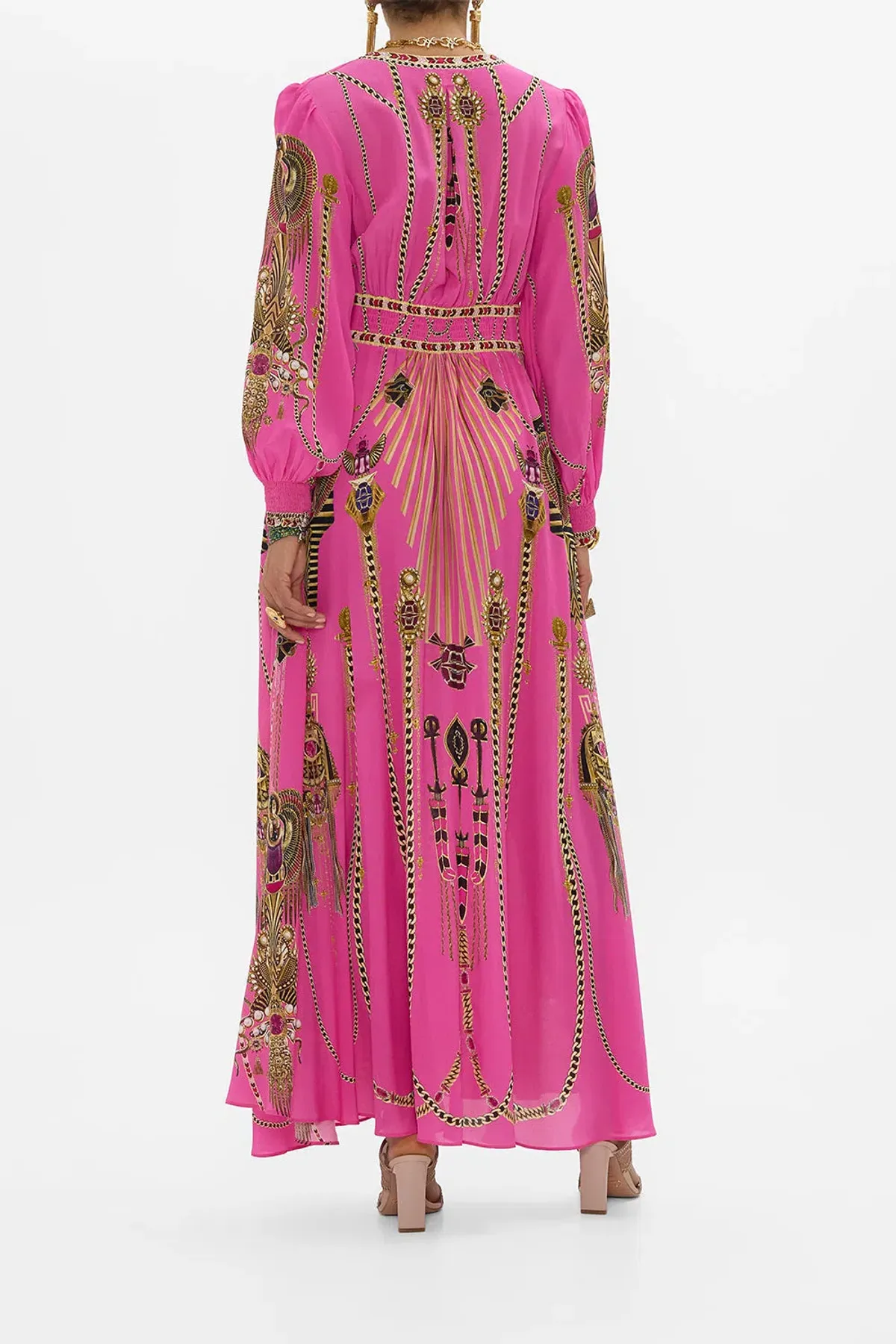 Camilla Song of the Scarab Button Dress with Shaped Waistband Print Size S / AU 10 - Image 1