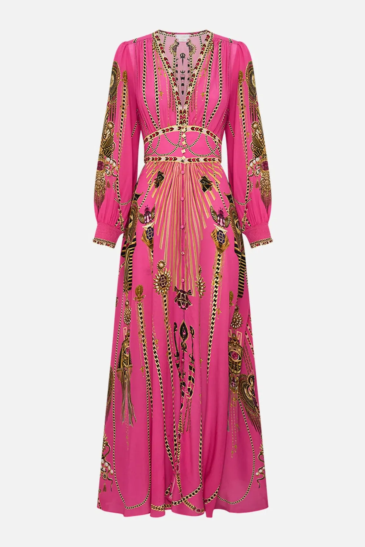 Camilla Song of the Scarab Button Dress with Shaped Waistband Print Size S / AU 10 - Image 3