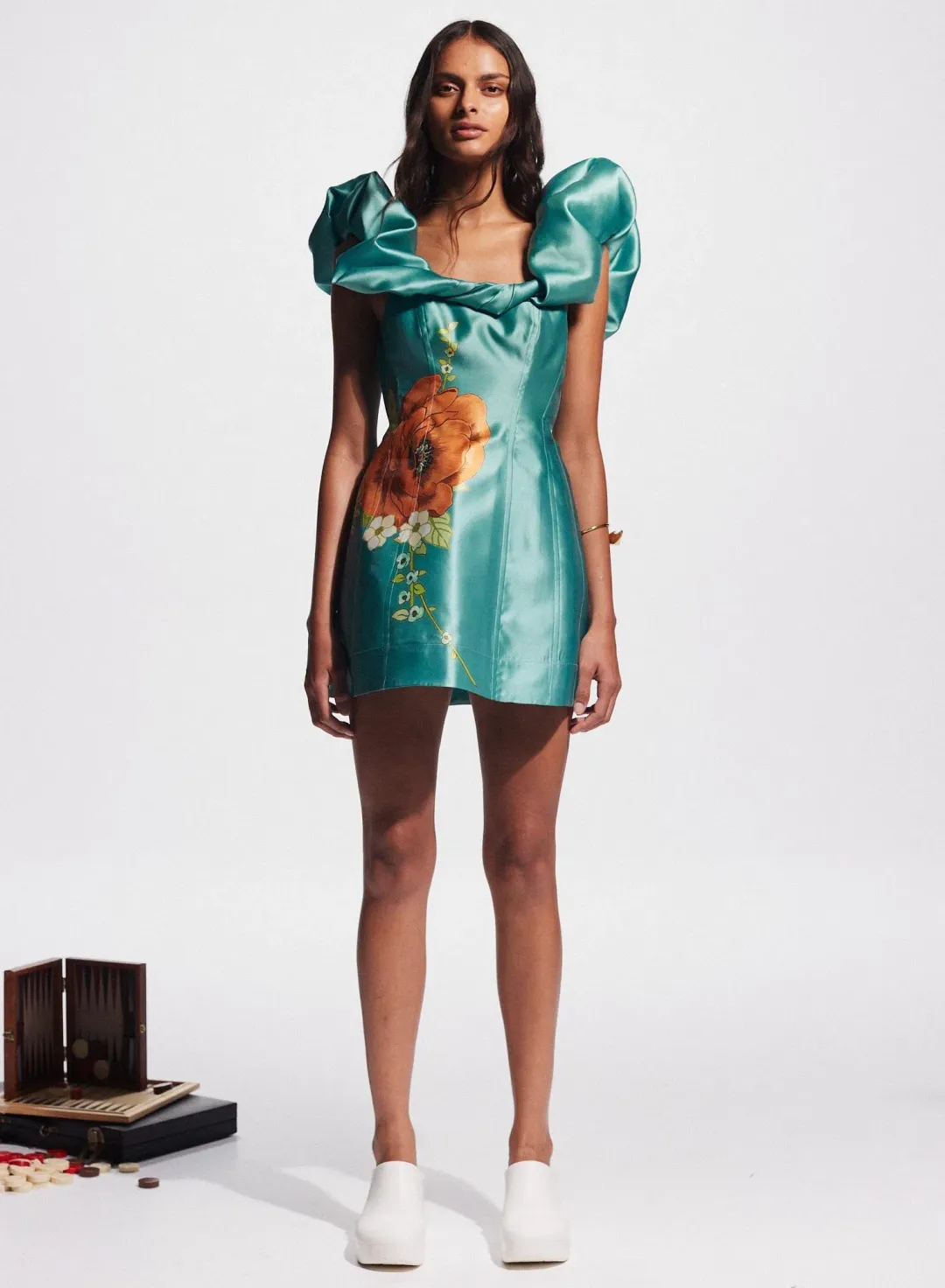 Alemais Regent Jade Mini Dress Green Size 14 for rent on The Volte - main image