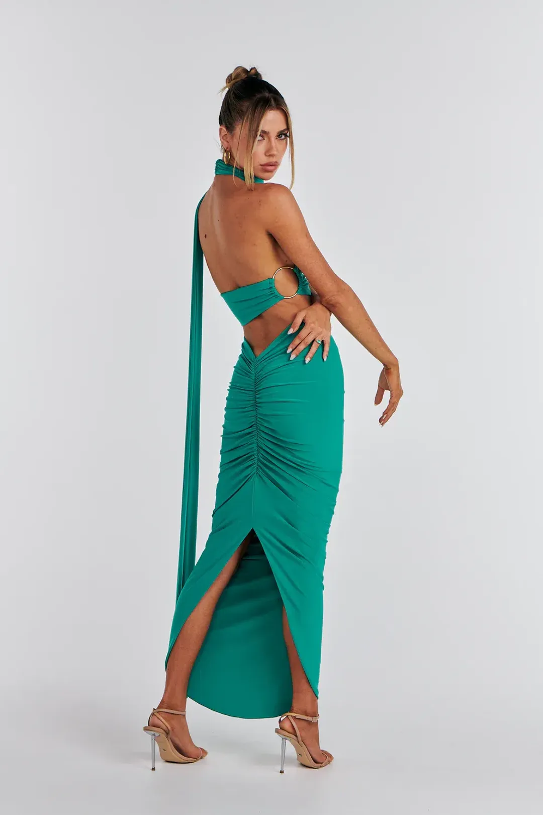 Melani the Label Kia Two Piece Set Jade Green Size 8 for rent on The Volte - main image
