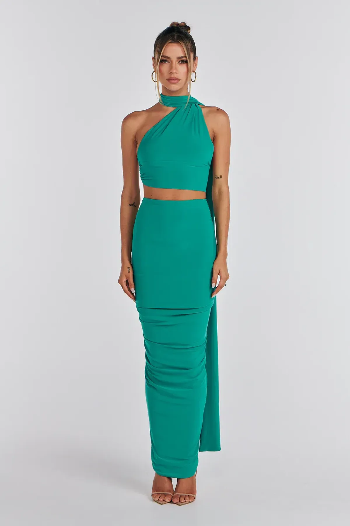 Melani the Label Kia Two Piece Set Jade Green Size 8 - Image 2