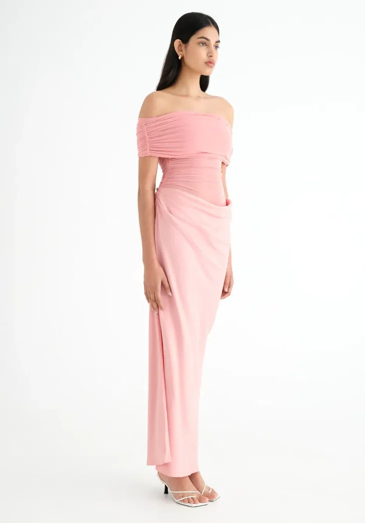 BENNI Nico Off Shoulder Maxi Dress Pink Size 6 - Image 2