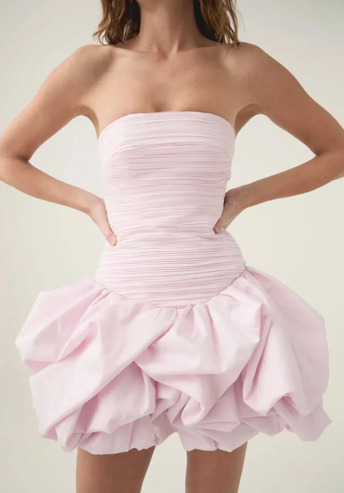 Aje Violette Bubble Hem Mini Dress Baby Pink  Size 6 - Image 3