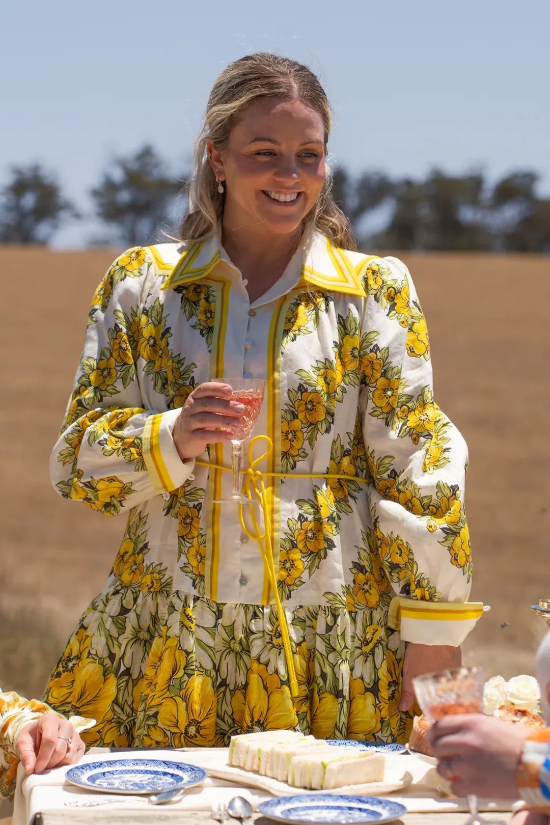 Alemais Gisela Mini Shirt Dress Floral Size 16  for rent on The Volte - main image