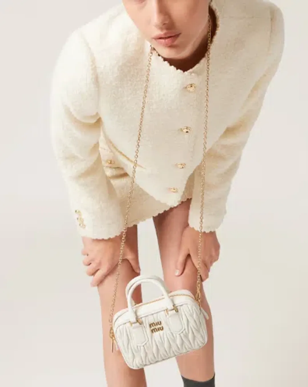 Miu Miu Arcadie Matelassé nappa leather mini-bag for rent on The Volte - main image