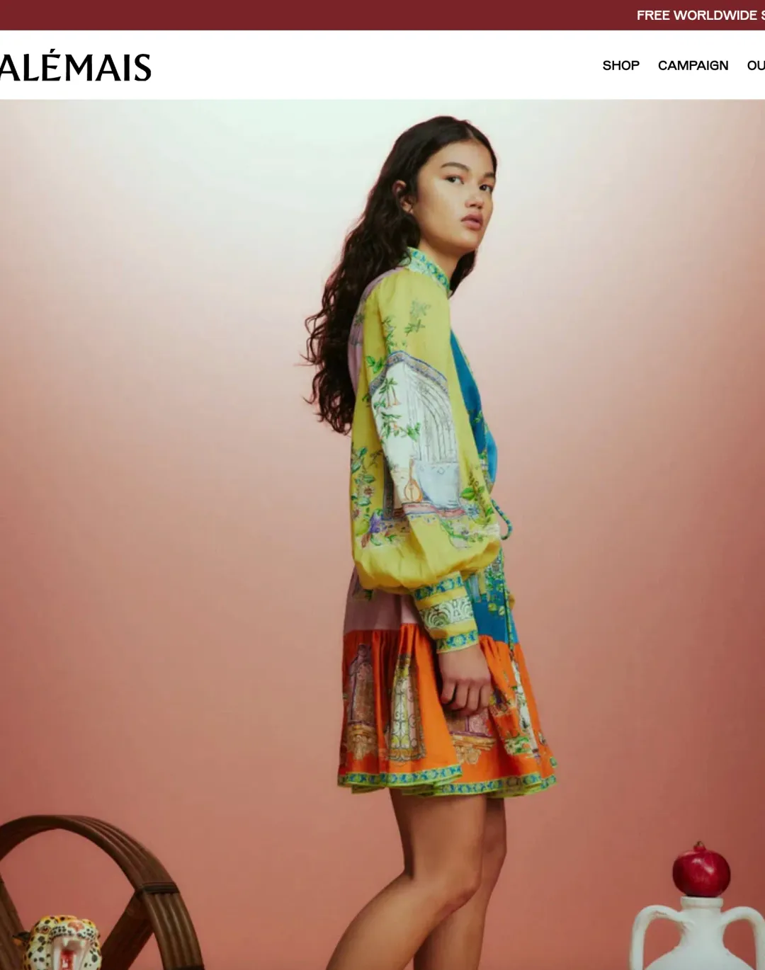 Alémais Monte Mini Dress Multi Size 12 for rent on The Volte - main image