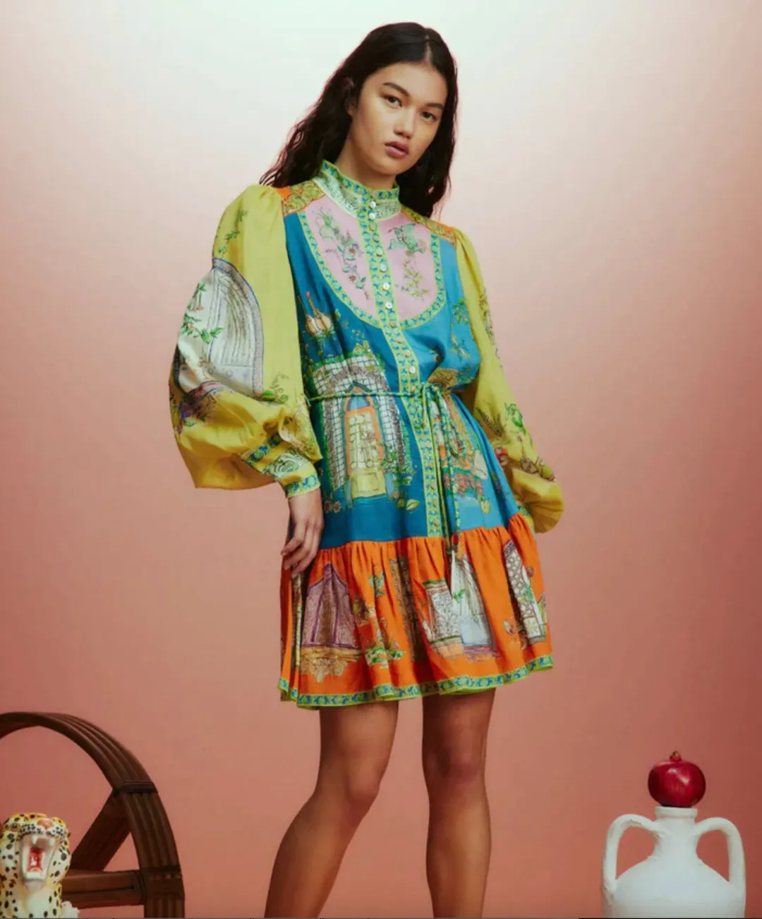 Alémais Monte Mini Dress Multi Size 16 for rent on The Volte - main image