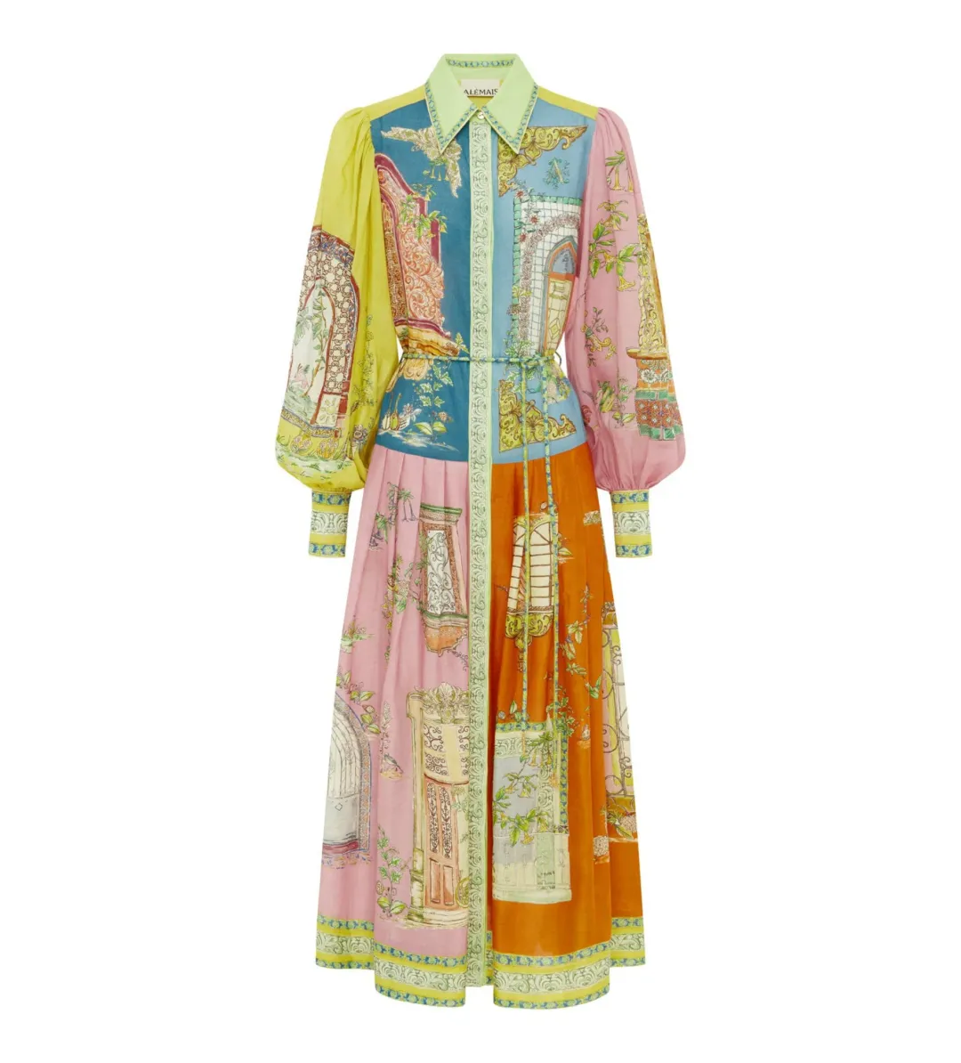 Alémais Monte Midi Shirtdress Multi Size 14 for rent on The Volte - main image