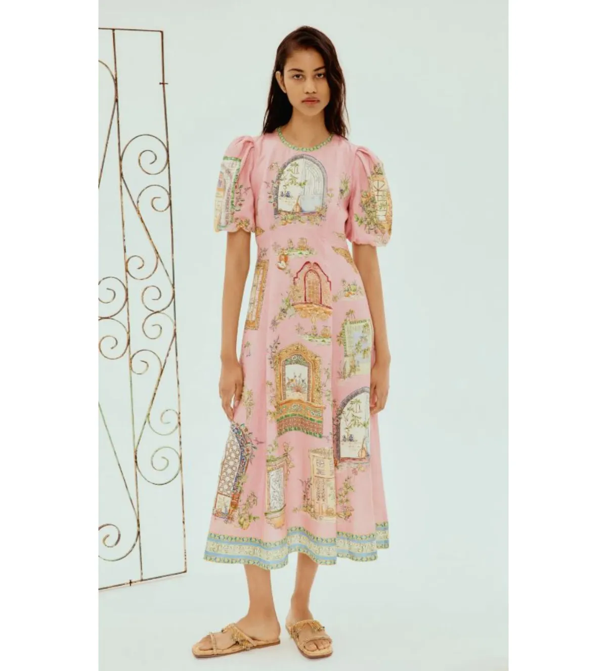 Alémais Monte Midi Dress Pink Size 14 - Image 1