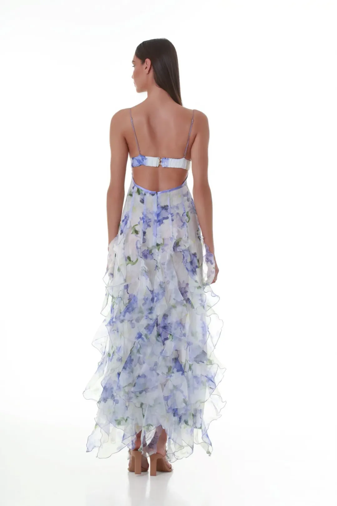 Menti Iris flower Maxi Dress Floral Size AU 6 for rent on The Volte - main image