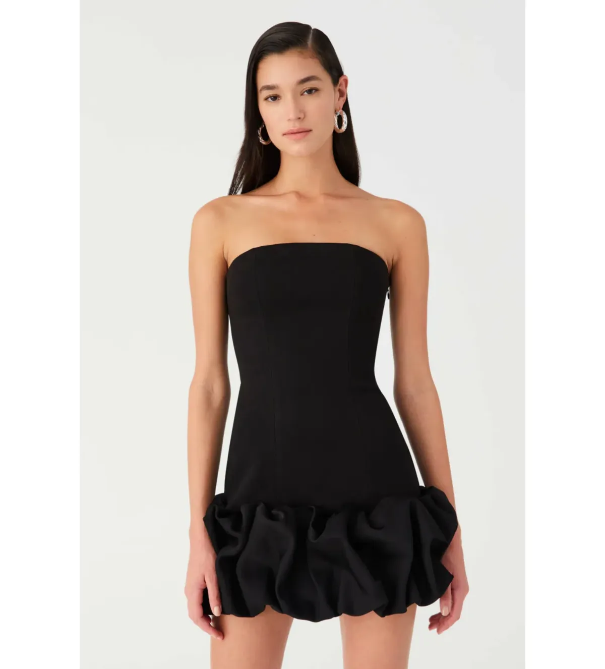 Misha Saphira Crepe Mini Dress Black Size AU 6 - Image 2