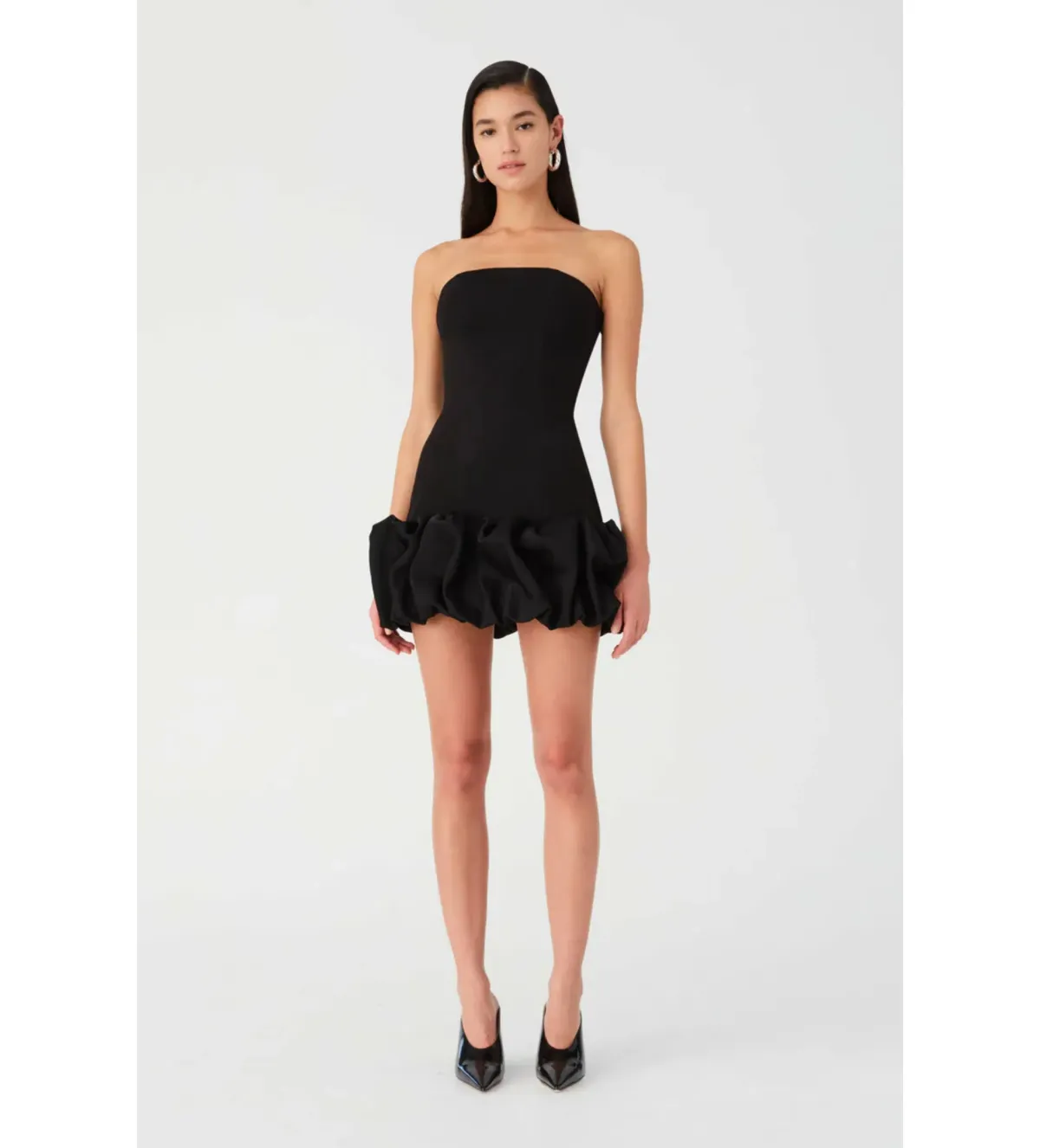 Misha Saphira Crepe Mini Dress Black Size AU 6 - Image 4