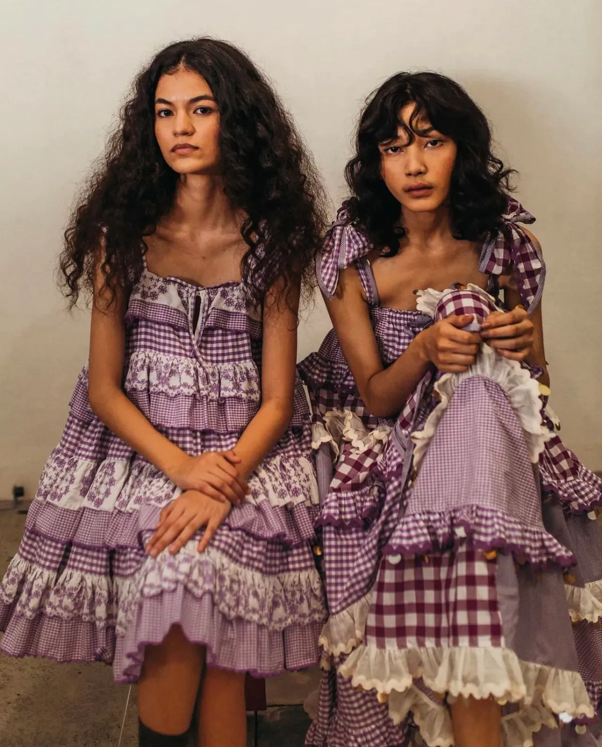 Innika Choo Ric Rac Patchwork Sequin Maxi Dress Purple One Size - Image 6