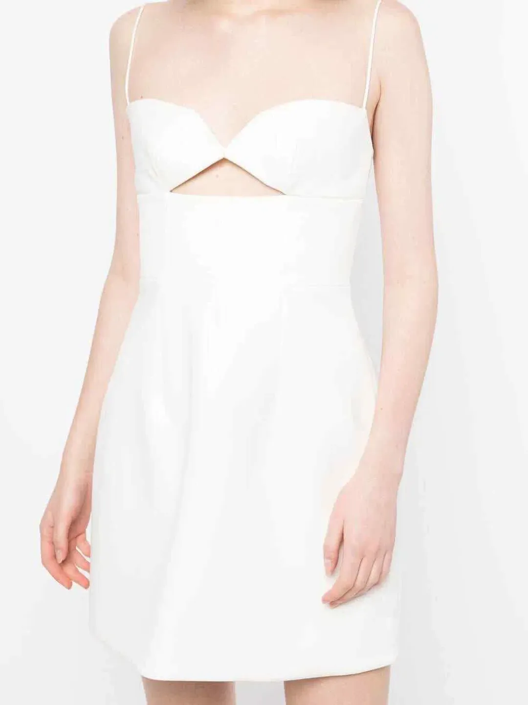 Rachel Gilbert Bodie Cut Out Sleeveless Cocktail Mini Dress White Size 10 for rent on The Volte - main image