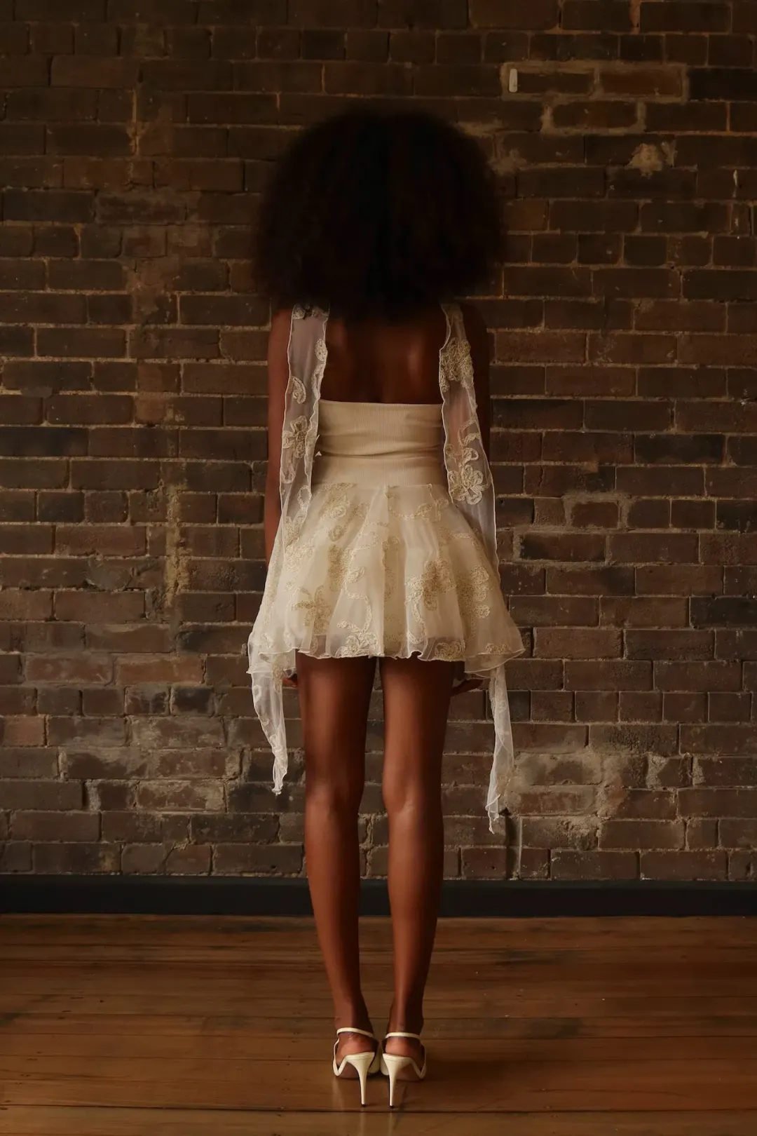 23rd & Madison Nina Mini Dress Ivory Size S / AU 8 for rent on The Volte - main image