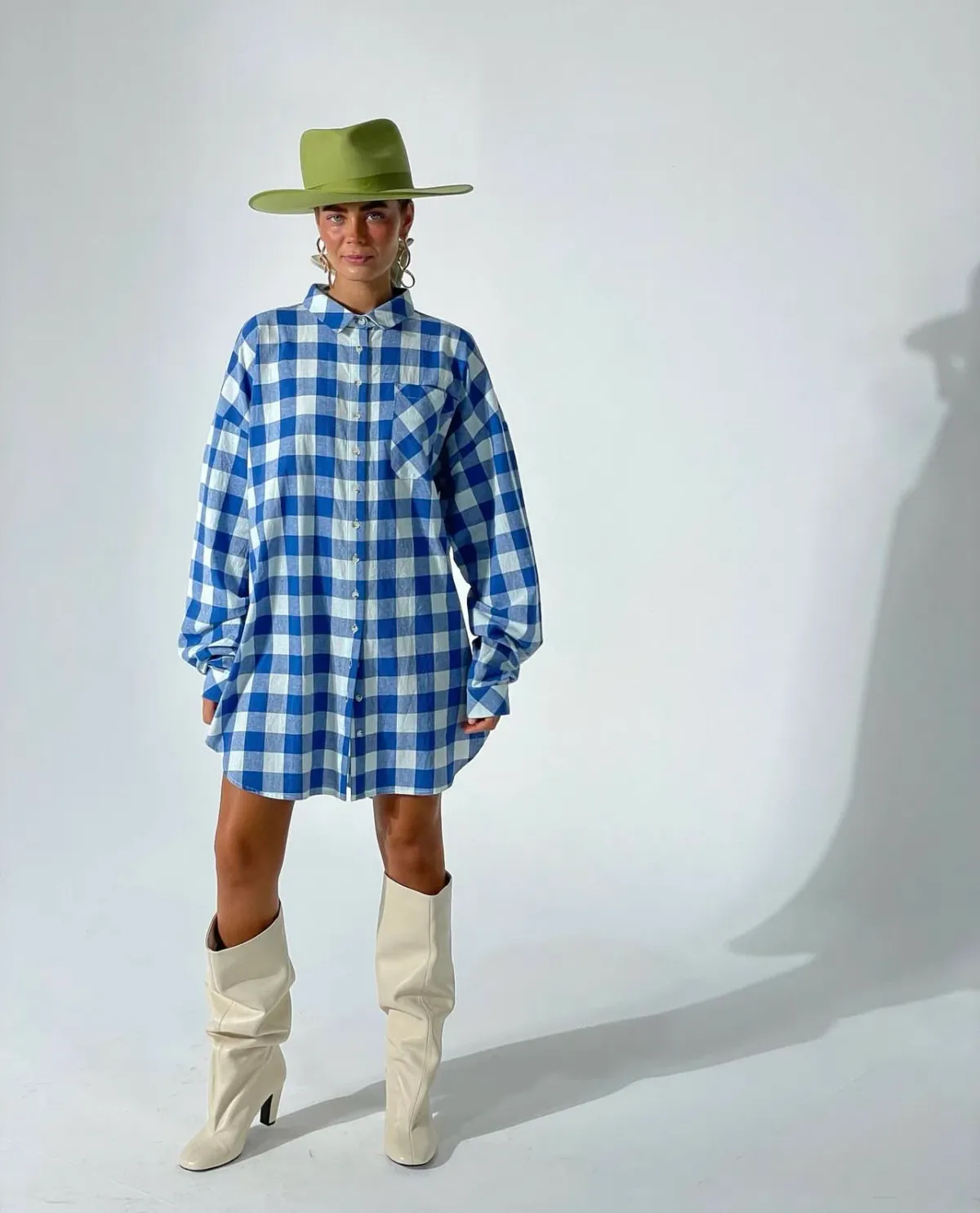 La Bohème Girls Clyde Oversized Shirtdress Blue One Size - Image 3