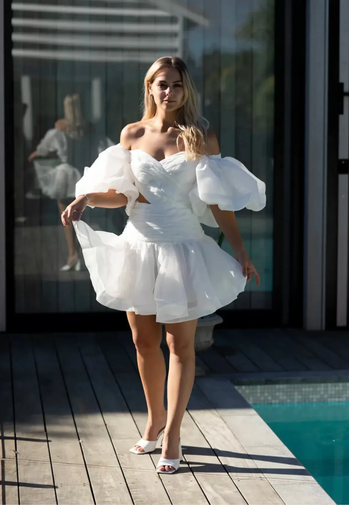 Aje Myriad Cut Out Mini Dress Ivory Size 10 - Image 1