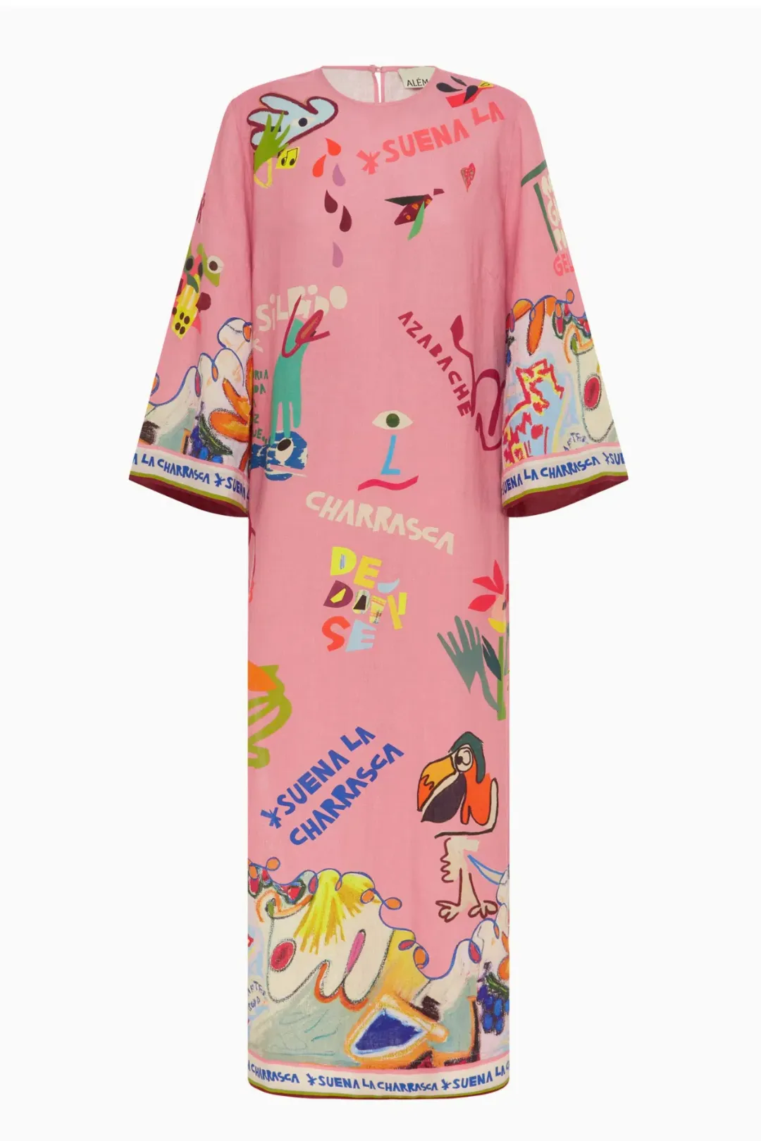 Alemais La Charrasca Midi Dress Pink Size 16 for rent on The Volte - main image