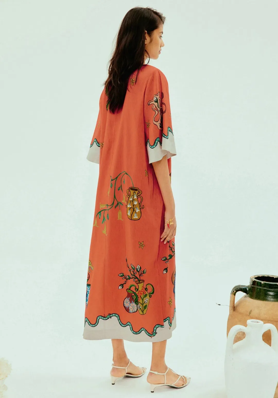 Alemais Rose Midi Tee Dress Print Size 10 for rent on The Volte - main image