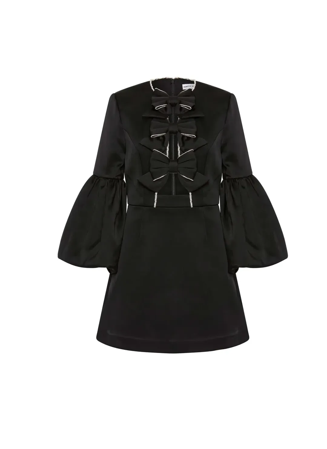 Rebecca Vallance Augustine Long Sleeve Mini Dress Black Size 6 for rent on The Volte - main image