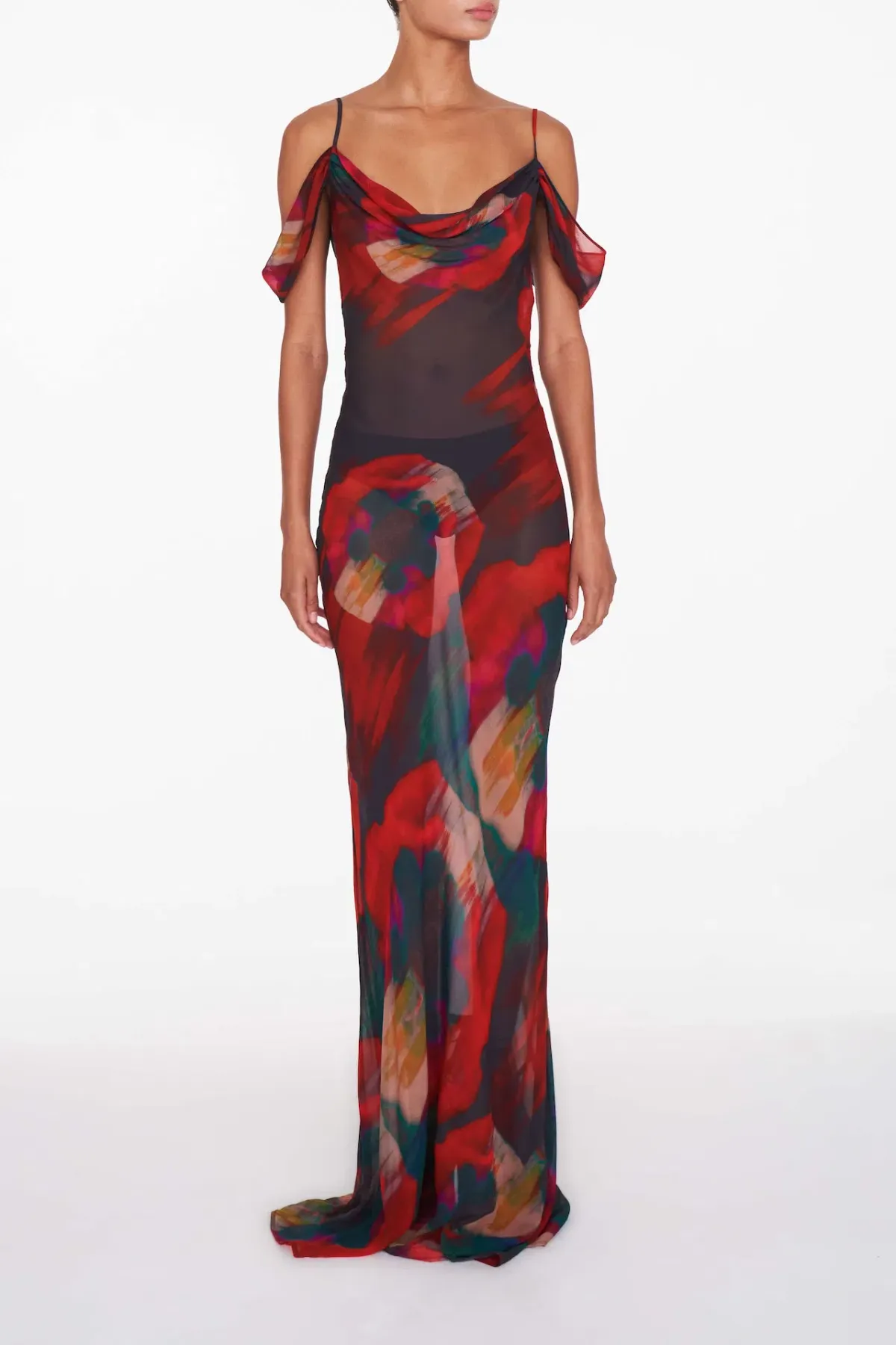 RAT & BOA Adriana Dress Abstract Floral Size 4 - Image 2