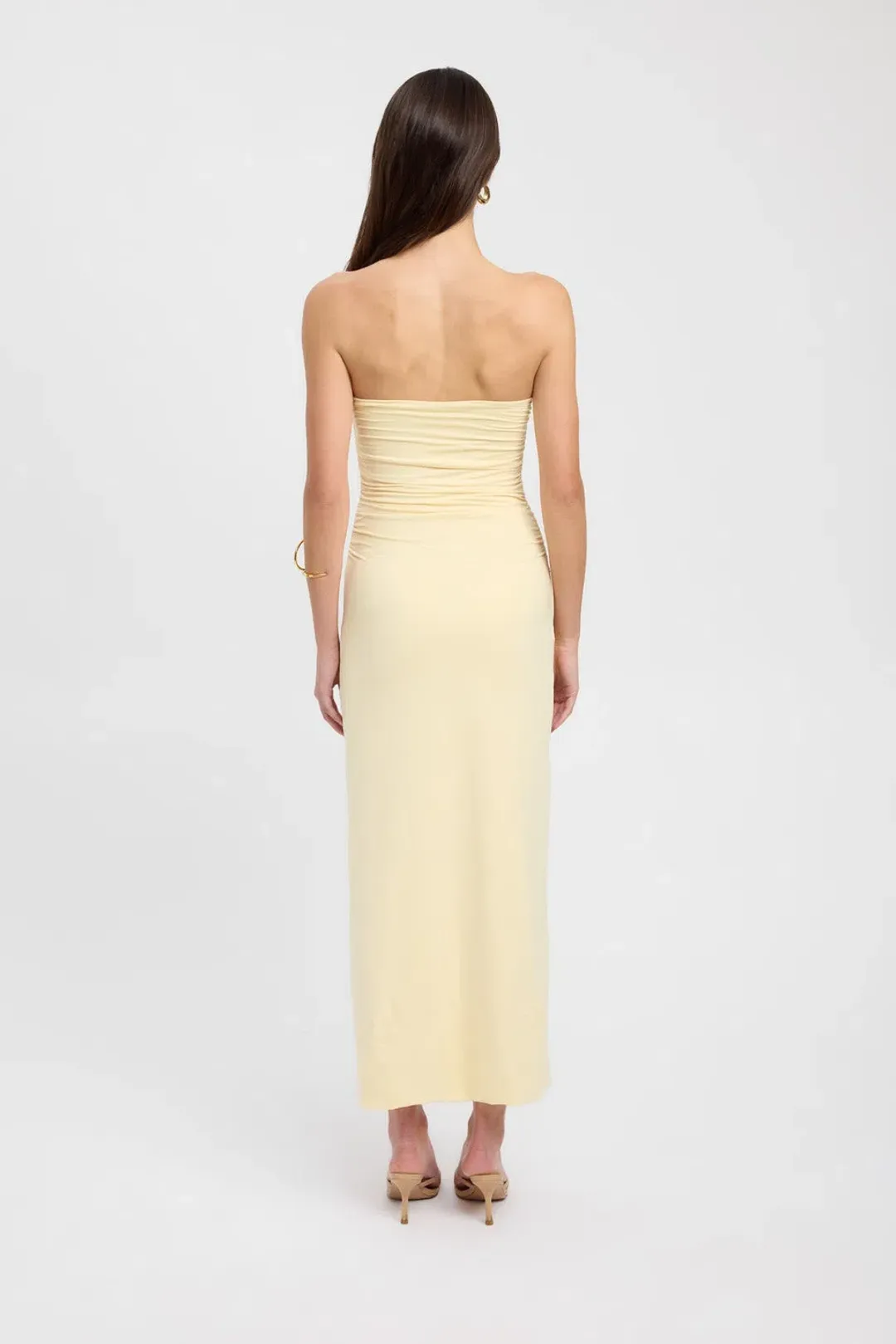 Kookai Tayla Trim Maxi Dress Yellow Size 8  for rent on The Volte - main image