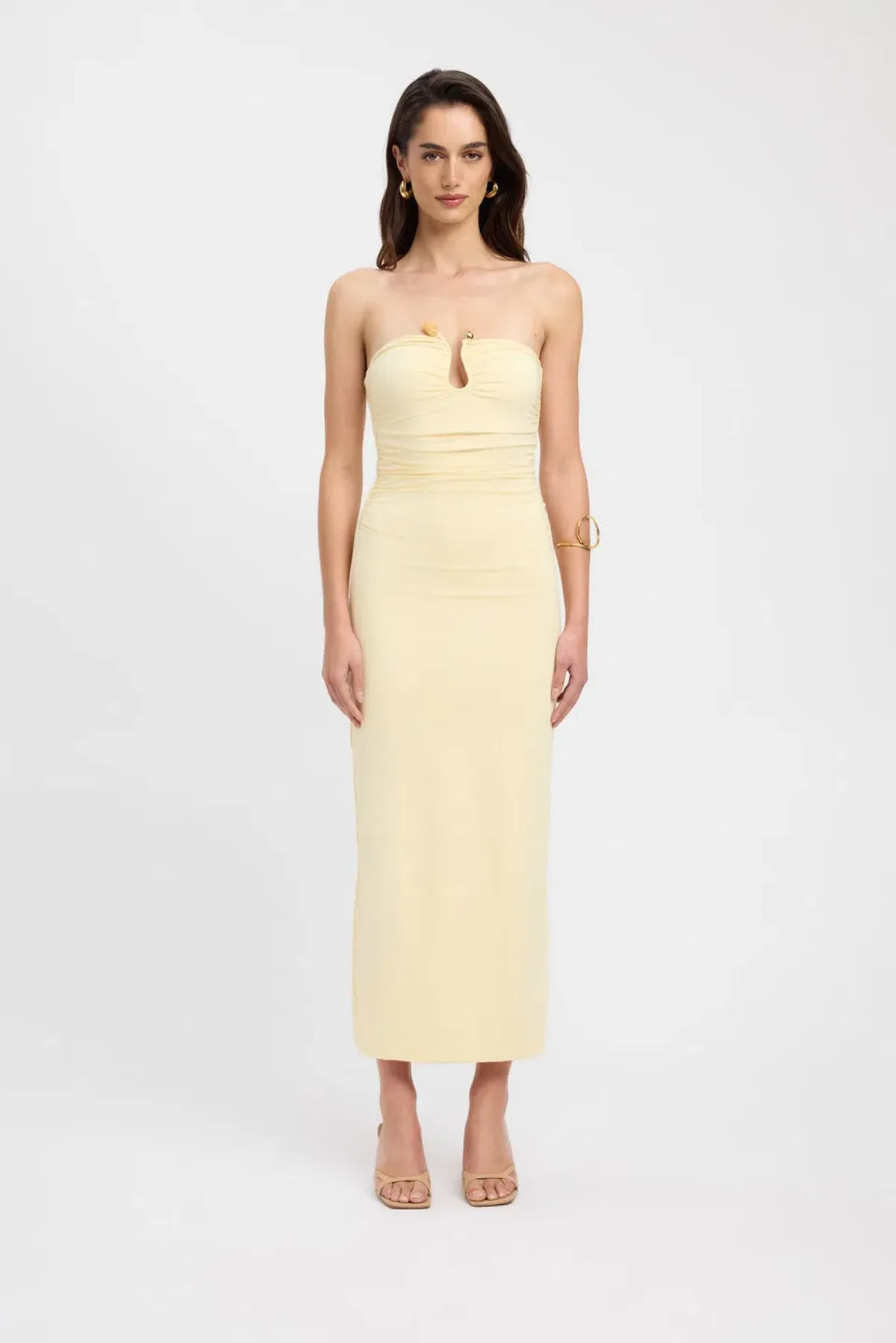 Kookai Tayla Trim Maxi Dress Yellow Size 8  - Image 1