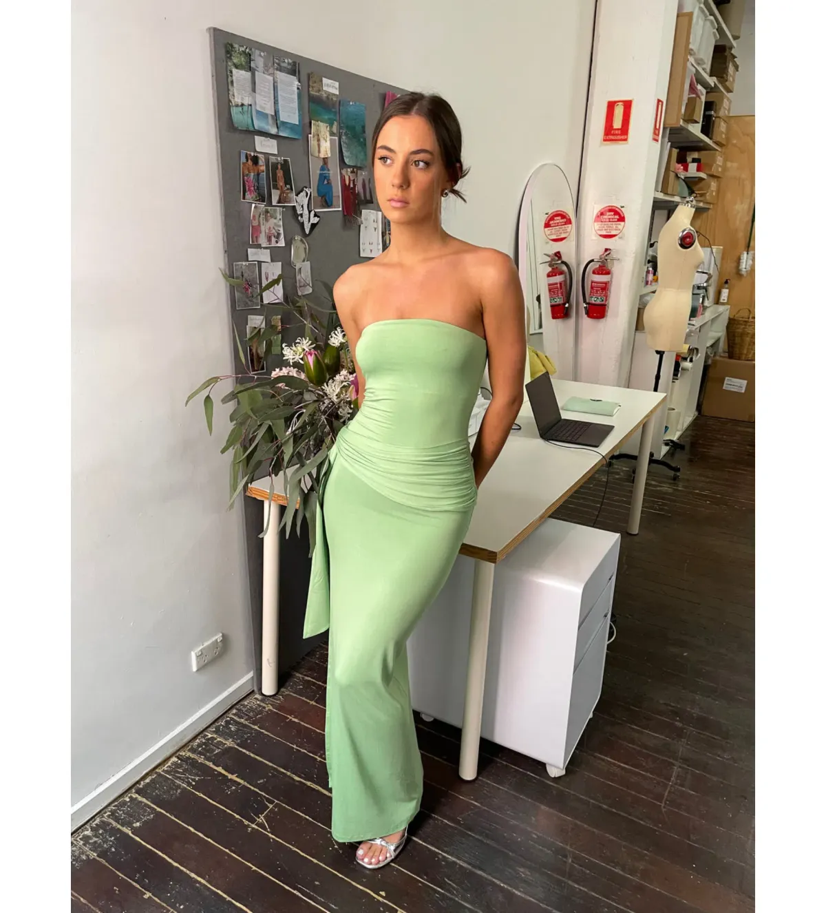 Odysseus & Penelope Earth's Essence Maxi Dress Green Size 8  - Image 2