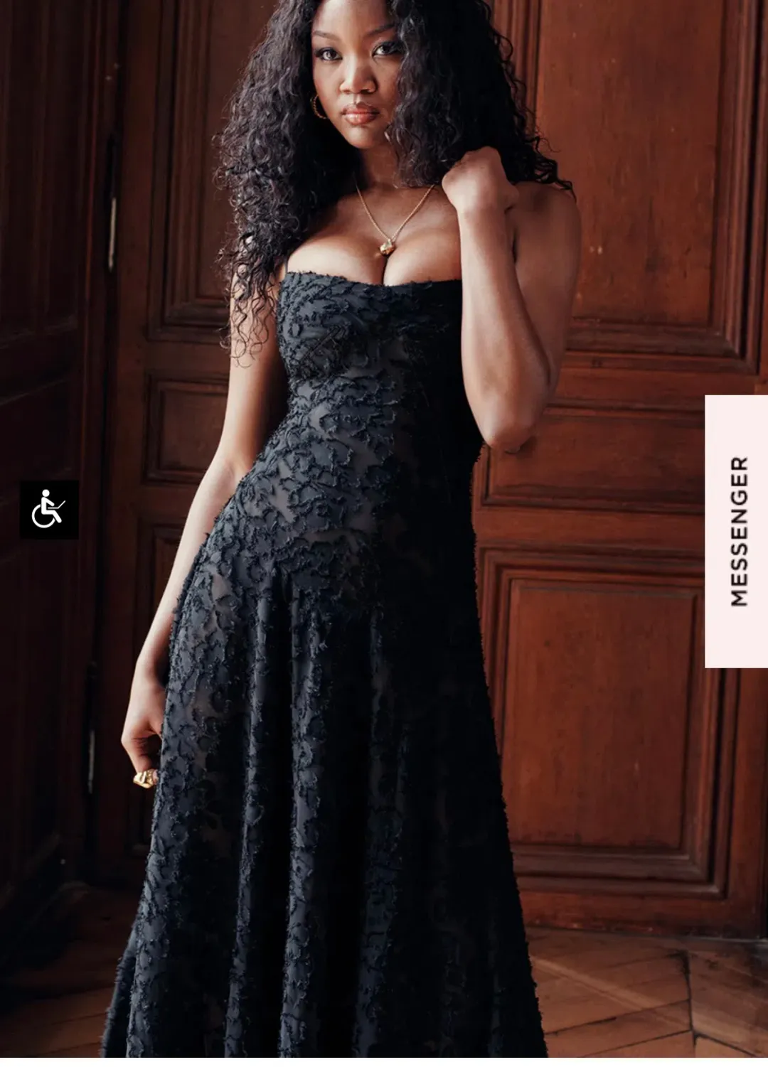 House of CB Seren Black dress Size S for rent on The Volte - main image