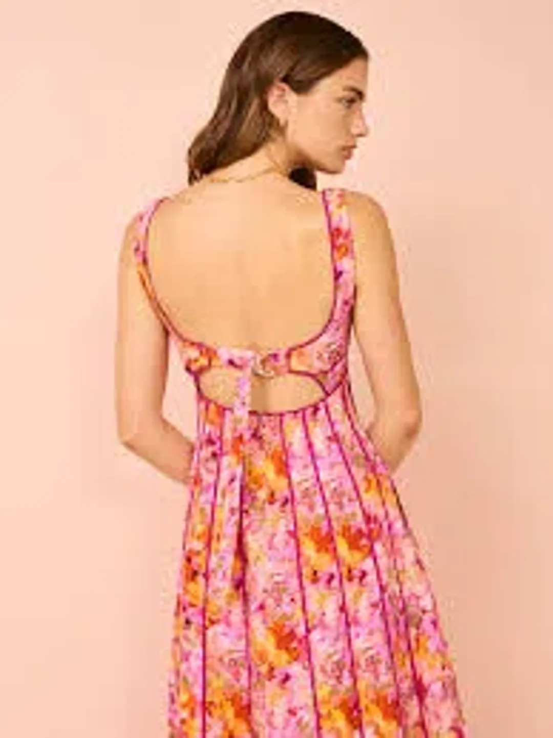 Acler Hansley Midi Dress in Lotus Size AU 12 for rent on The Volte - main image