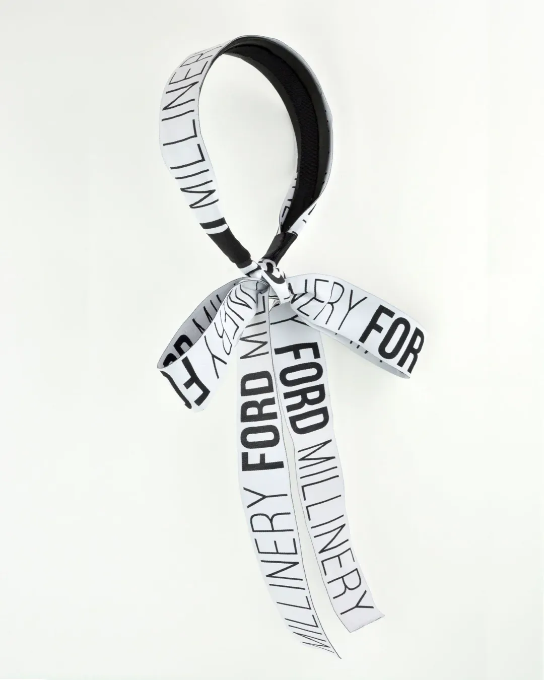 Miss Ford Millinery Black and White Headpiece for rent on The Volte - main image