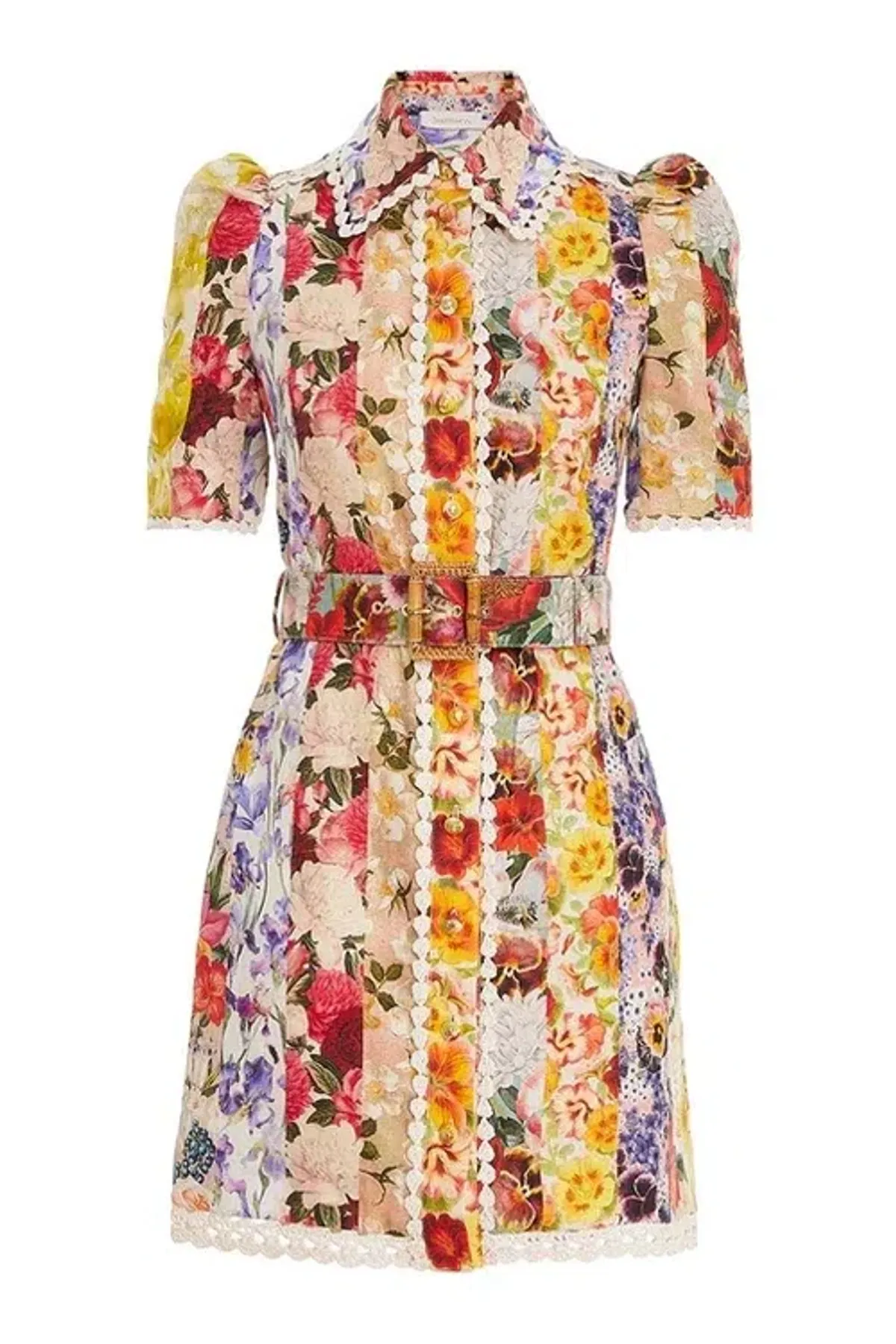 Zimmermann Wonderland Floral Shirt Mini Dress Floral Size 2 / AU 12 - Image 4