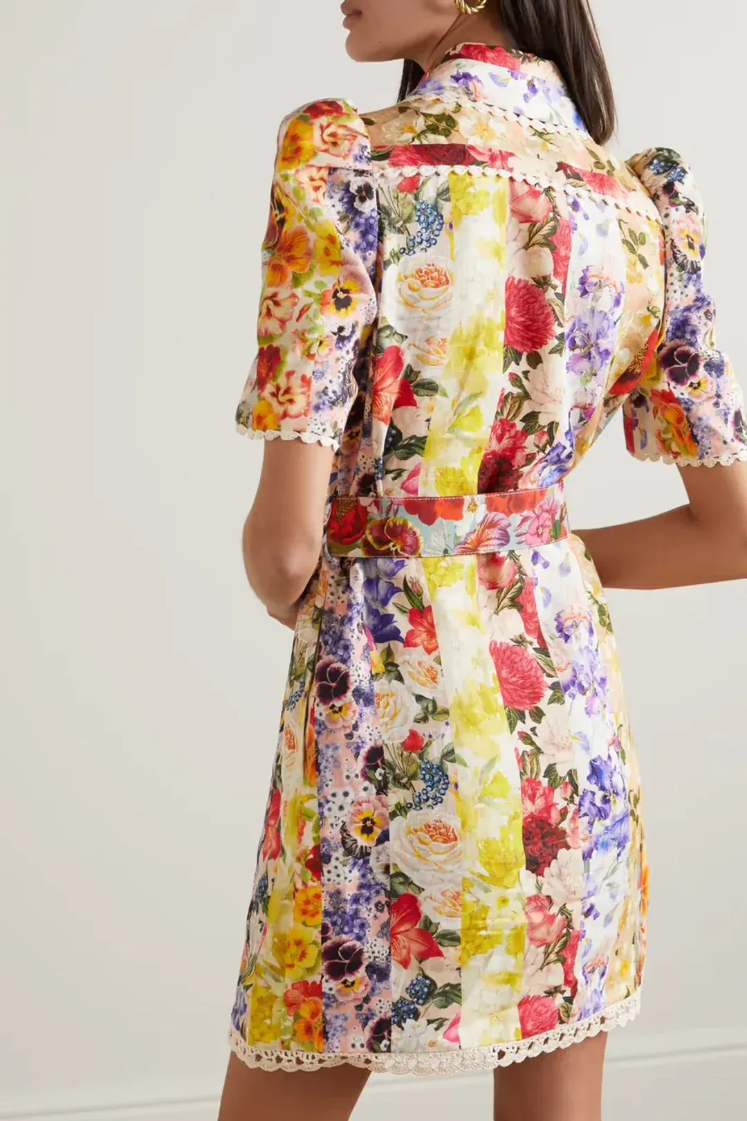 Zimmermann Wonderland Floral Shirt Mini Dress Floral Size 2 / AU 12 for rent on The Volte - main image