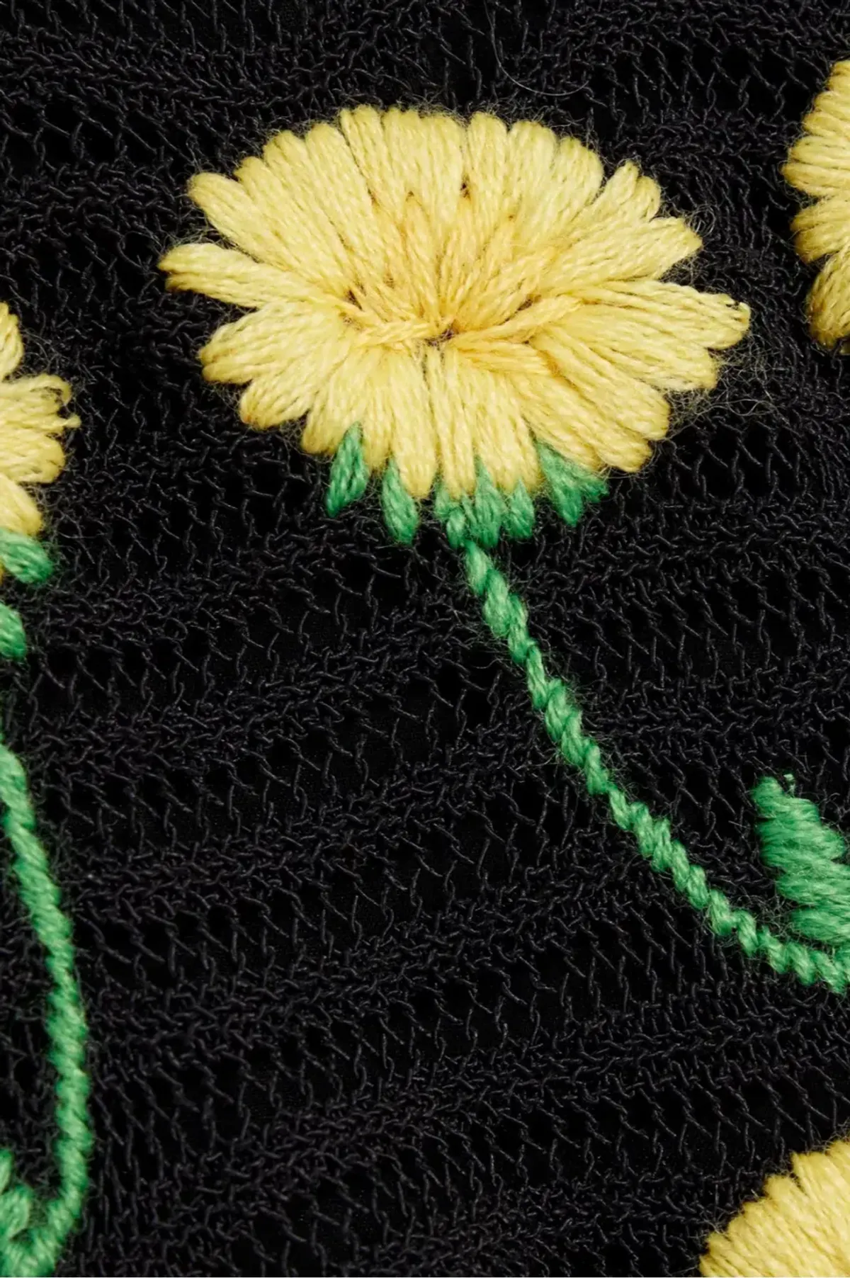 Valeninto Garavani Embroidered Lace Crochet Maxi Dress Black Size S / AU 8 - Image 3