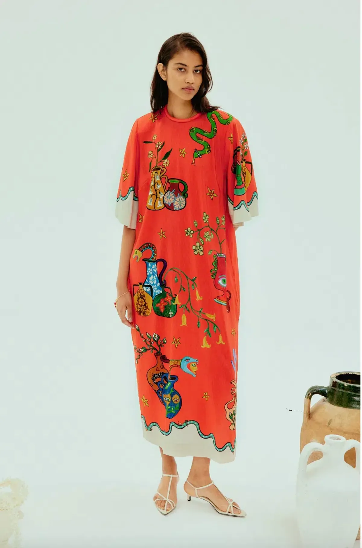 Alémais Rose Tee Midi Dress Red Size AU 16 - Image 1