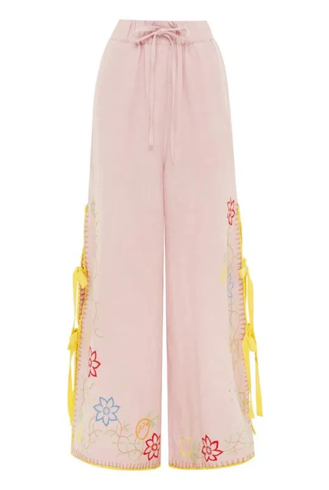 Alémais Olivia Embroidered Pant and Top Pink Size AU 14 for rent on The Volte - main image