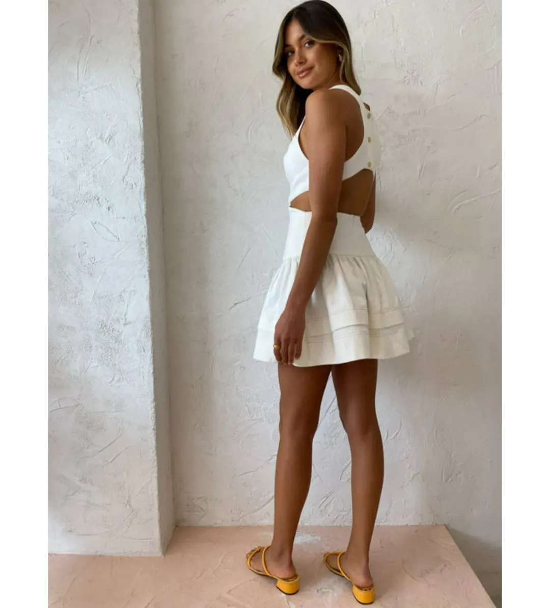 Manning Cartell Double Duty Mini Dress In White Size AU 10 for rent on The Volte - main image