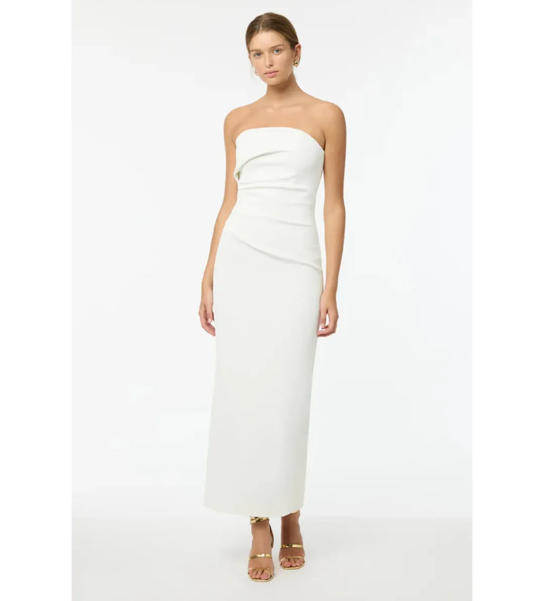 Manning Cartell Fast Forward Strapless Maxi Dress White Size AU 10 for rent on The Volte - main image