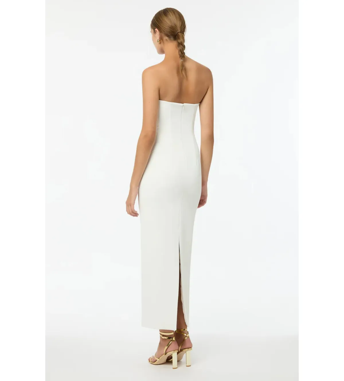 Manning Cartell Fast Forward Strapless Maxi Dress White Size AU 10 - Image 3