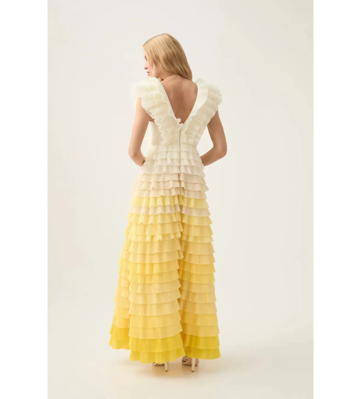 Aje Reflection Ombre Gown in Ivory/Acacia Yellow Size AU 16 - Image 5