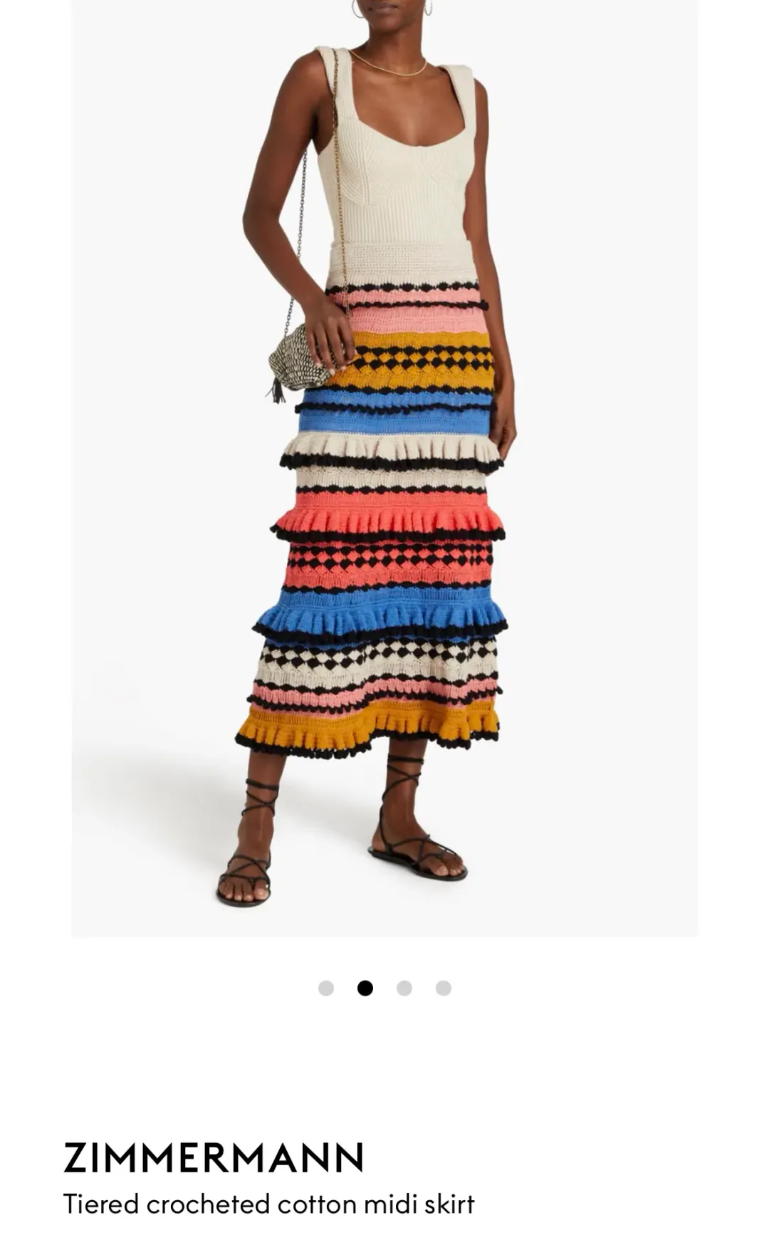 Zimmerman Crocheted Skirt Multi Size 1 / AU 10 for rent on The Volte - main image