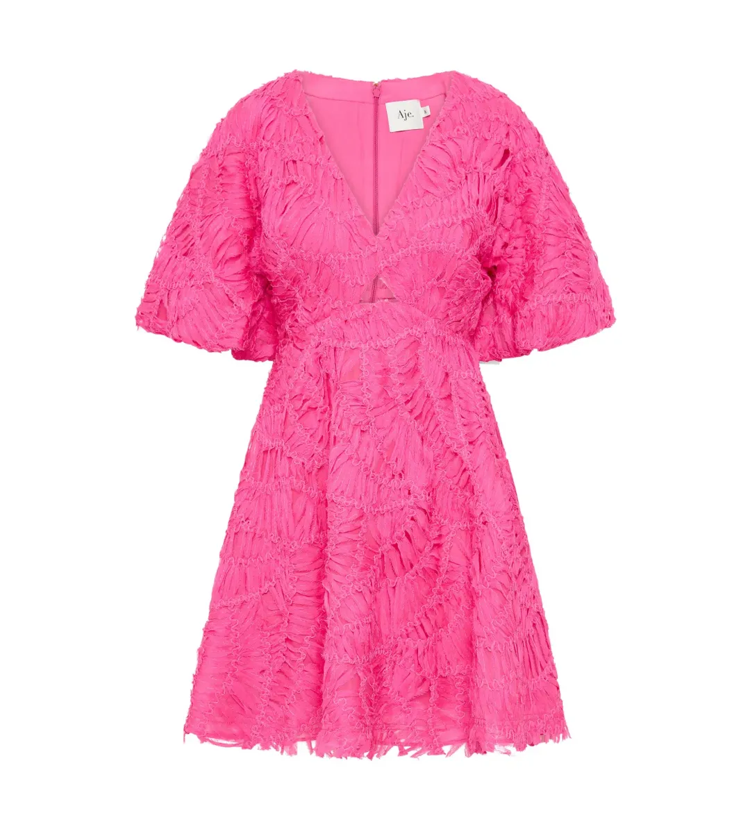 Aje Florential Mini Swing Dress Azalea Pink Size AU 12 for rent on The Volte - main image
