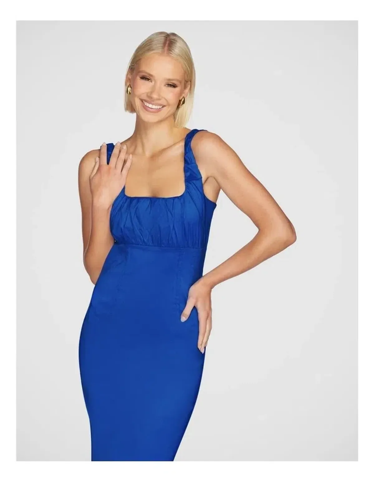 Pilgrim Natalya Square Neck Dress Blue Size 10 - Image 5