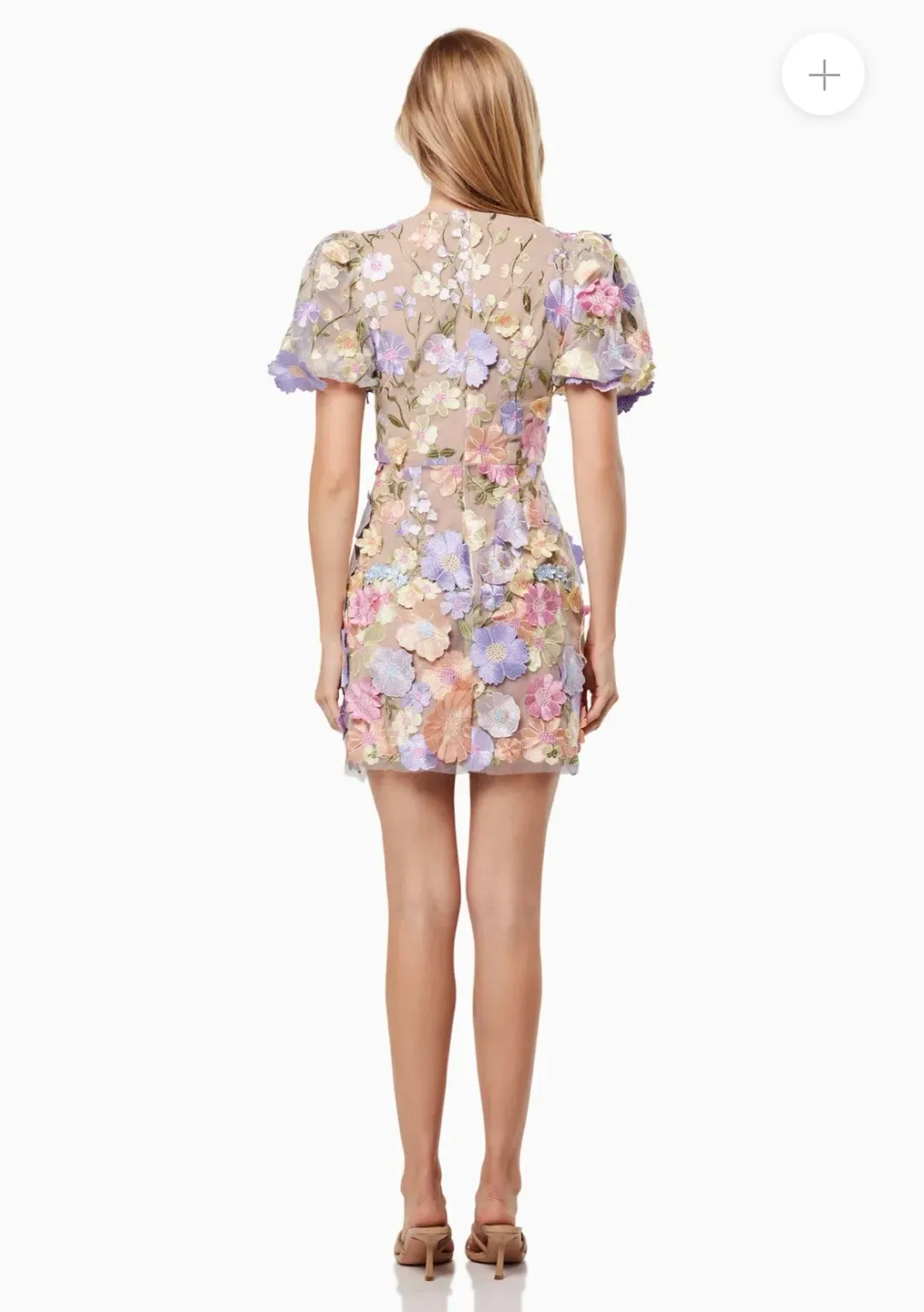 Elliatt Anthea 3D Lace Mini Dress Purple Size 8 for rent on The Volte - main image