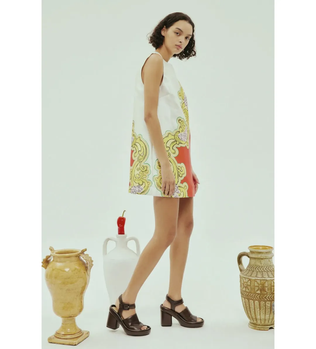 Alemais Sierra Mini Dress Multi Print Size 10 for rent on The Volte - main image