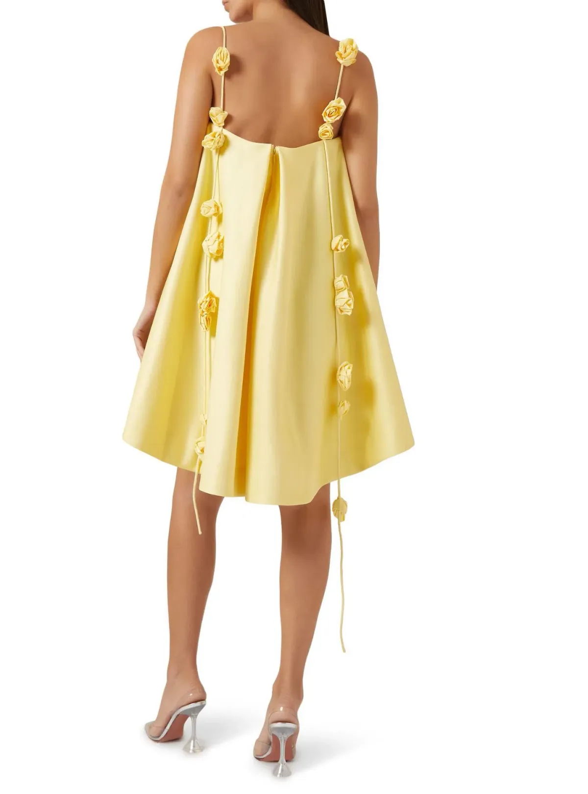 Leo Lin Fiona Rose Mini Dress Yellow Size 12 - Image 2