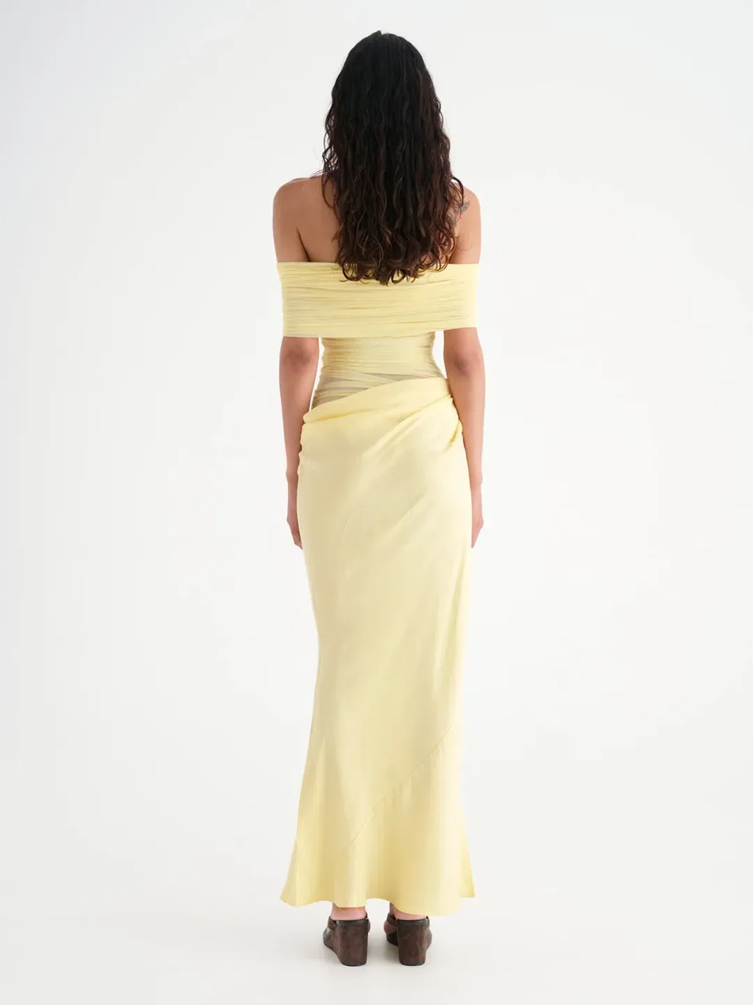 Benni Nico Off Shoulder Maxi Dress Size 10 for rent on The Volte - main image