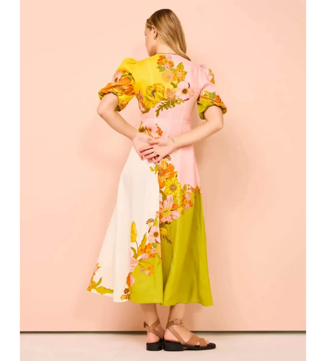 Alemais Silas Midi Dress In Floral Size AU 8 for rent on The Volte - main image